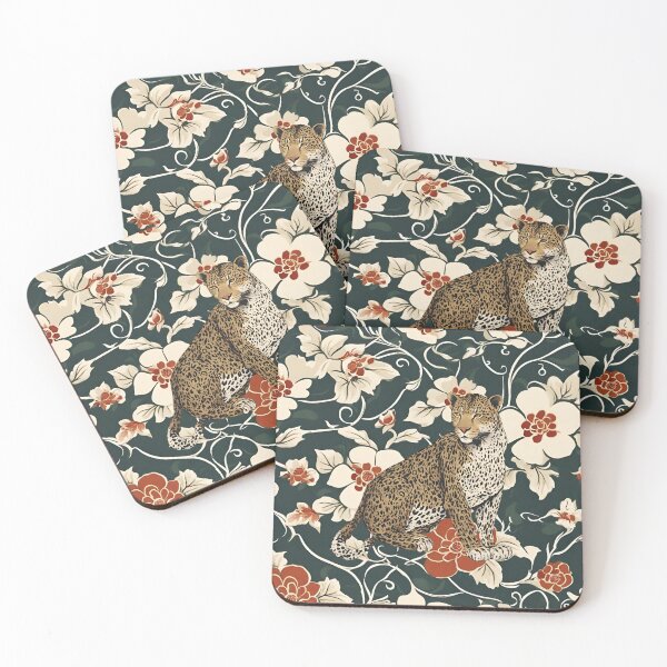 Item preview, Leopard on Dramatic Floral  designed and sold by AnimaliaStar.