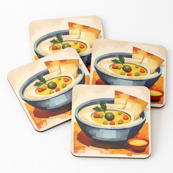 Item preview, Mediterranean Mosaic- Abstract Gastronomy in Cubist Pop Art Harmony designed and sold by OlfactoART Studio.