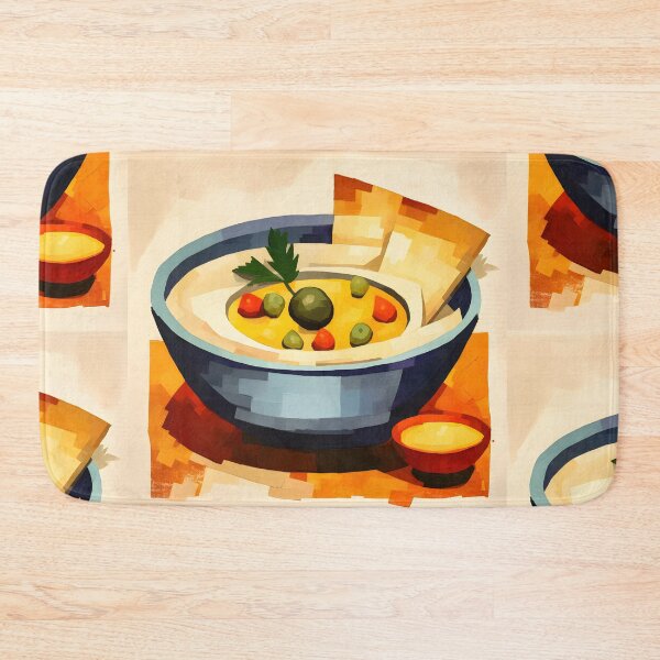 Item preview, Mediterranean Mosaic- Abstract Gastronomy in Cubist Pop Art Harmony designed and sold by OlfactoART Studio.