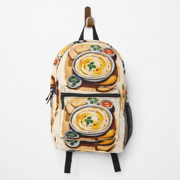 Item preview, Savoring Symmetry- Pop Art Fusion of Mediterranean Hummus, Pita, and Olives designed and sold by OlfactoART Studio.