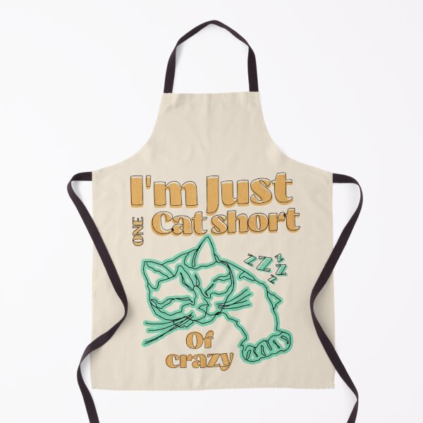 Item preview, I'm just one cat short of crazy. designed and sold by BlueGoldArt.