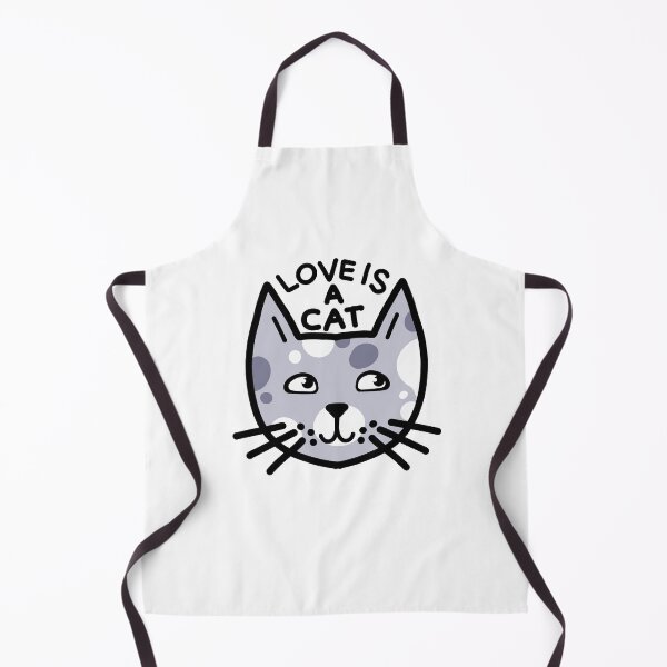 Item preview, Love is a cat Grey cat cartoon designed and sold by jazzydevil.