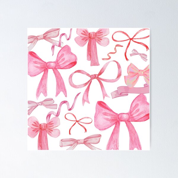 Pink Bows Physical Poster