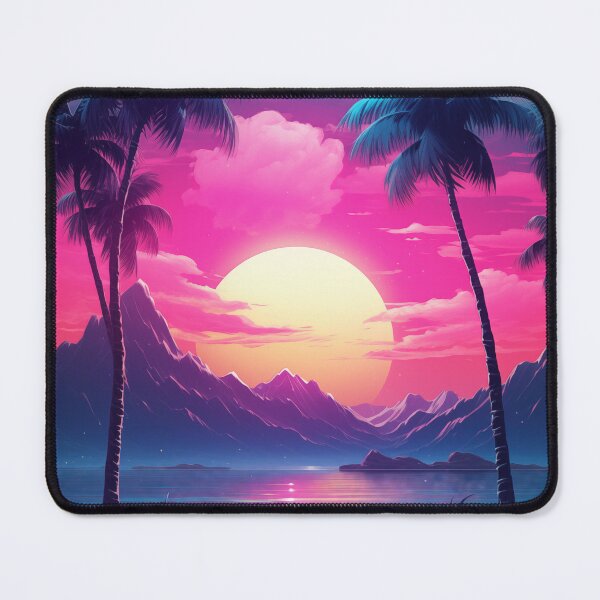 Item preview, Tropic Twilight Grooves: Retro Wave Oasis designed and sold by Mullet Monkey.
