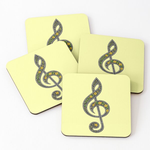 Item preview, Floral music note treble clef #19 designed and sold by JosephinFelicia.