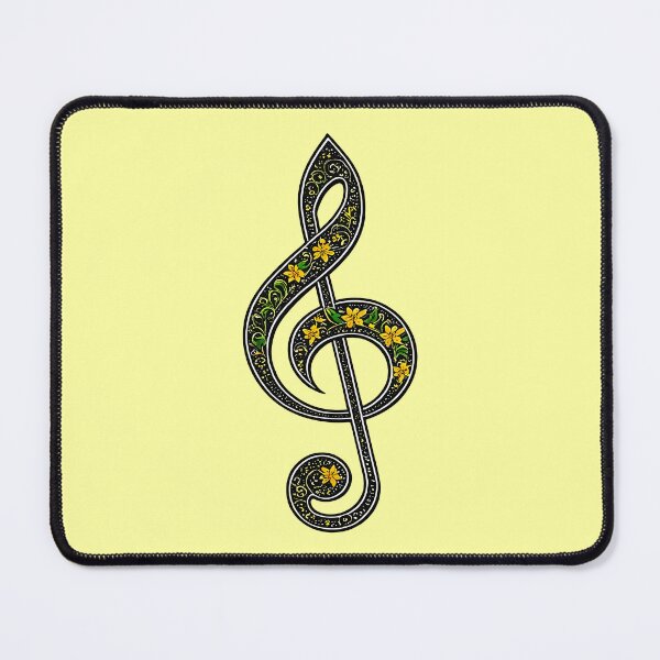 Item preview, Floral music note treble clef #19 designed and sold by JosephinFelicia.