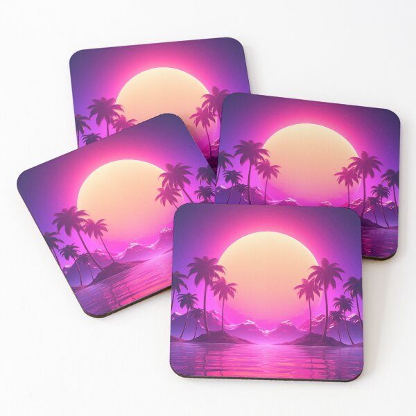 Item preview, Electric Horizon Paradise: Synthwave Sunset Escape designed and sold by Mullet Monkey.