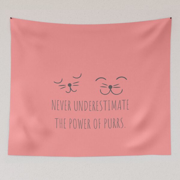 Item preview, Never underestimate the power of purrs. designed and sold by BlueGoldArt.