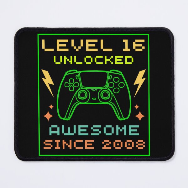 Item preview, Level 16 Unlocked Awesome Since 2008 16th Birthday Gaming Gamer Birthday 2024 LIMITED Edition Gifts T-Shirt designed and sold by demiano-shirt.