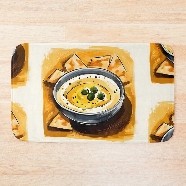 Item preview, Taste of the Mediterranean- Cubist Perspectives on Hummus and Olives Pop Art Fusion designed and sold by OlfactoART Studio.