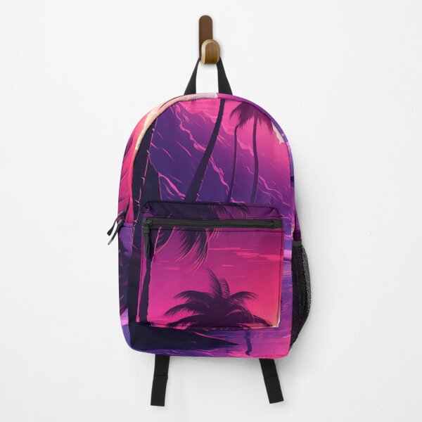 Item preview, Synthwave Palms Radiance: Tropical Echoes designed and sold by Mullet Monkey.