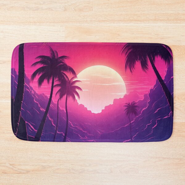 Item preview, Synthwave Palms Radiance: Tropical Echoes designed and sold by Mullet Monkey.