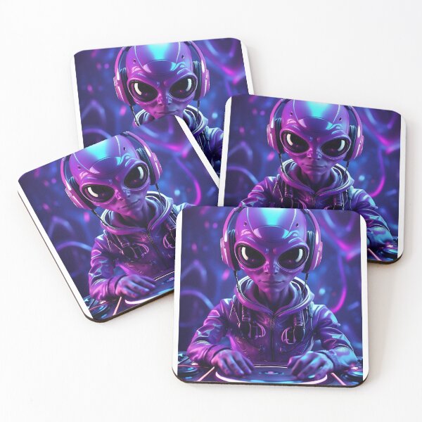 Item preview, Stellar Groove: Extraterrestrial Alien DJ's Galactic Set" designed and sold by ArtComixHaven.