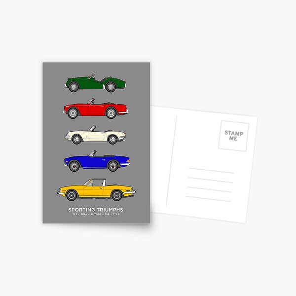 Sporting Triumphs (Voitures de sport Triumph) Collection de voitures classiques Carte postale