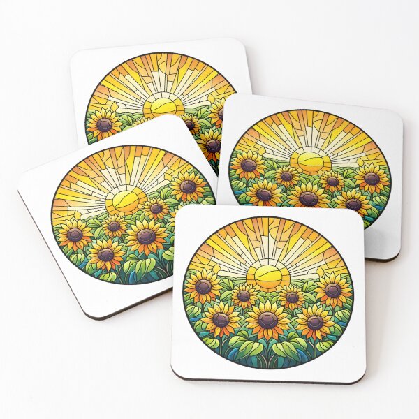 Item preview, Sunflower Field Stained Glass designed and sold by Delamoon.