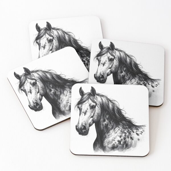 Item preview, Dapple Grey Horse Portrait Artwork designed and sold by ElLocoMus.
