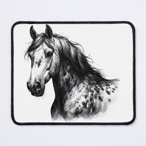 Item preview, Dapple Grey Horse Portrait Artwork designed and sold by ElLocoMus.
