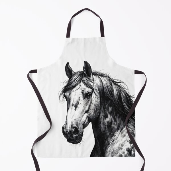 Item preview, Dapple Grey Horse Portrait Artwork designed and sold by ElLocoMus.