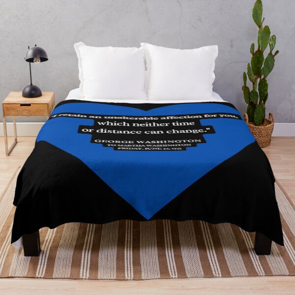 Item preview, I RETAIN AN UNALTERABLE AFFECTION FOR YOU-GEORGE WASHINGTON QUOTE-HEART-BLUE designed and sold by PatriotCat.