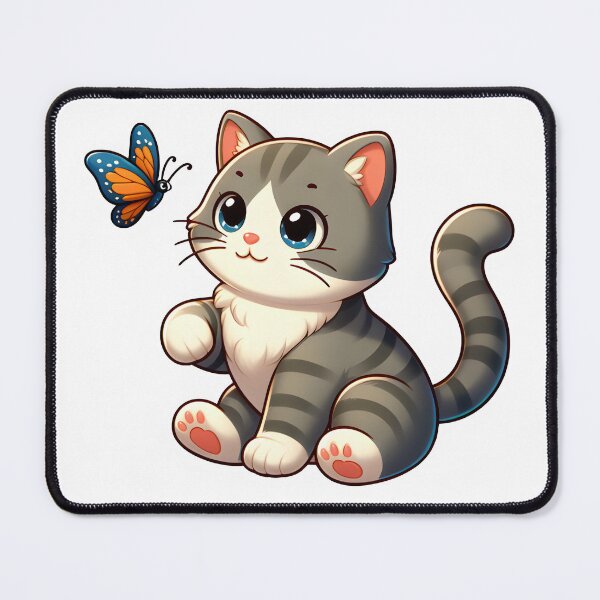 Item preview, Cute Kitten playing with a butterfly designed and sold by Jeylushop.