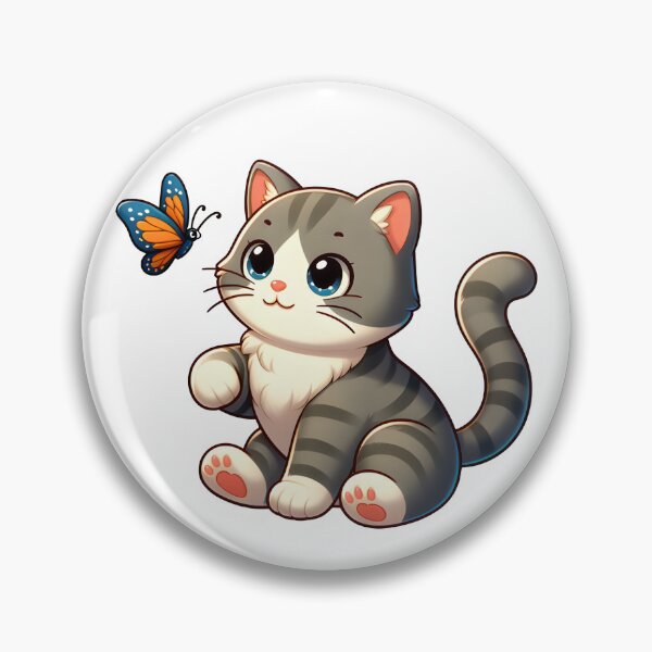 Item preview, Cute Kitten playing with a butterfly designed and sold by Jeylushop.