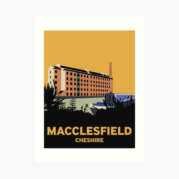 Macclesfield Hovis Mill and canal boat Art Print