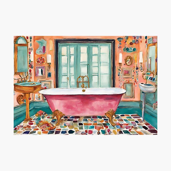 Item preview, Pink Bejeweled Bathtub designed and sold by echowood26.