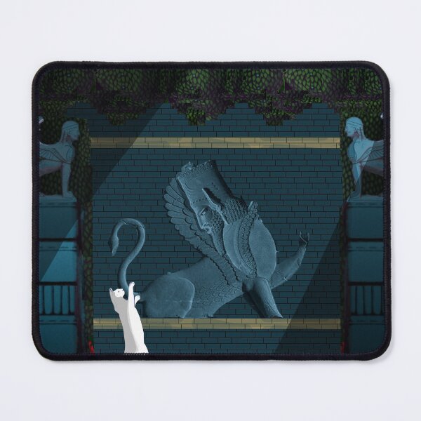 Item preview, Not Happy Winged Guardian Wall and Alabaster the Cat designed and sold by Donnahuntriss.