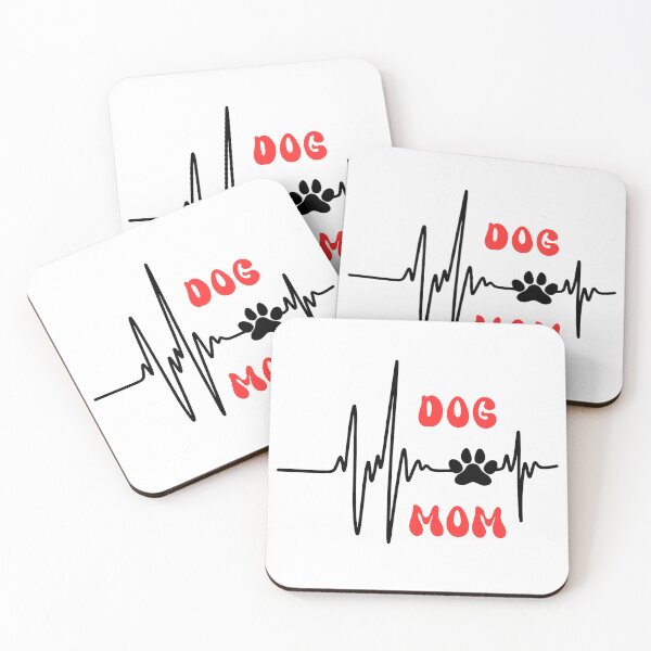 Item preview, Dog Mom Heartbeat with Pawprint designed and sold by PrairieRidgeDesigns.