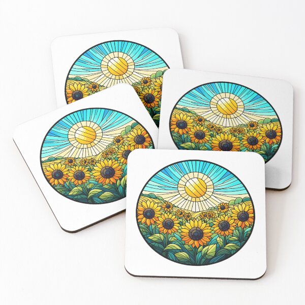 Item preview, Sunflower Field Stained Glass designed and sold by Delamoon.