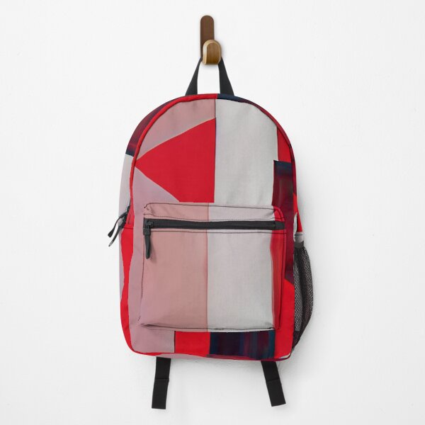 Item preview, A minimalist painting of geometric shapes in red by dePace' designed and sold by mrpropcake.