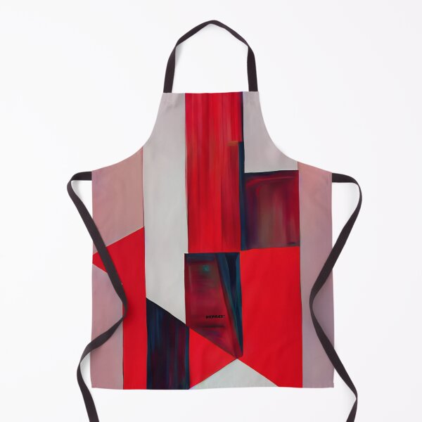 Item preview, A minimalist painting of geometric shapes in red by dePace' designed and sold by mrpropcake.
