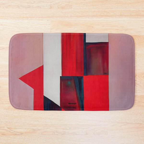 Item preview, A minimalist painting of geometric shapes in red by dePace' designed and sold by mrpropcake.