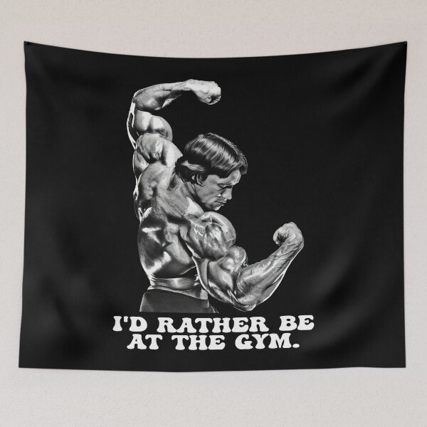 Item preview, I'd rather be at the gym. Arnold Schwarzenegger Fan art. designed and sold by HuzaifaNaveedh.