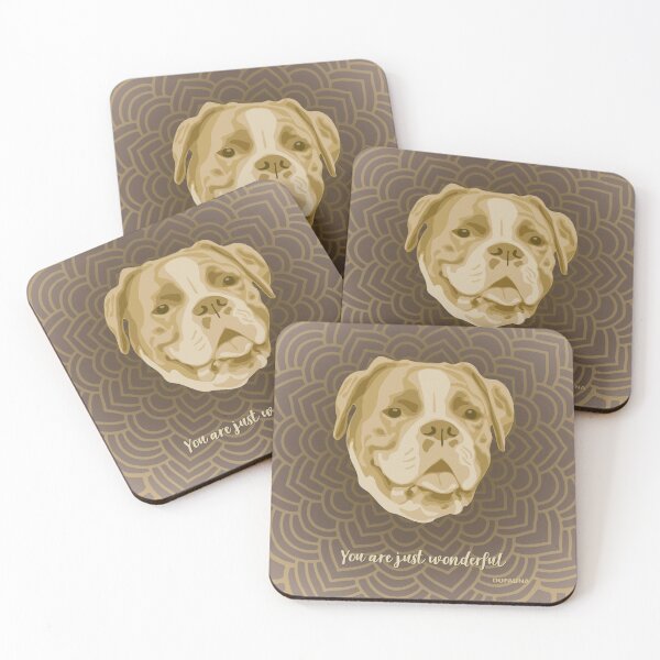 Item preview, Boxer dog Brown Smiling Face "Your are just wonderful" designed and sold by DuFauna.