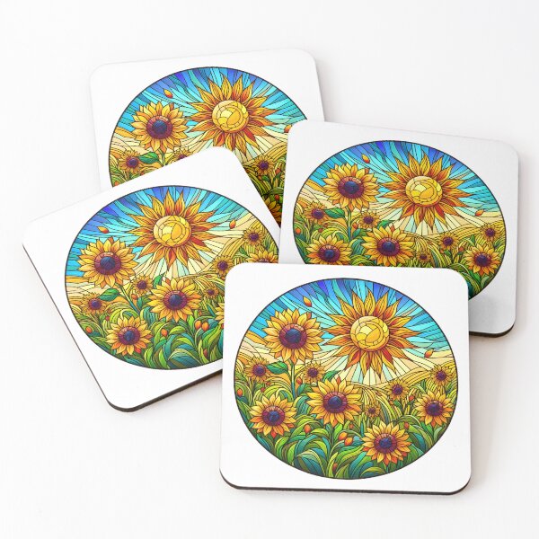 Item preview, Sunflower Field Stained Glass designed and sold by Delamoon.