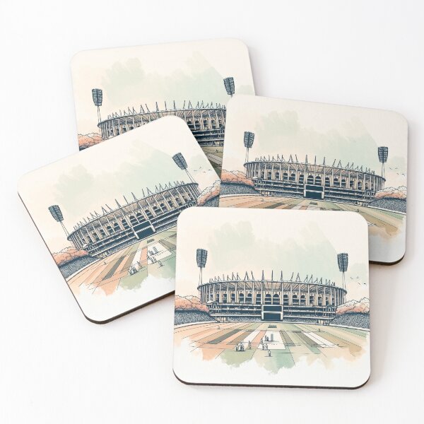 Item preview, Feroz Shah Kotla Ground (Arun Jaitley Stadium), Delhi, Single Line Watercolor designed and sold by ArtfulMiller.