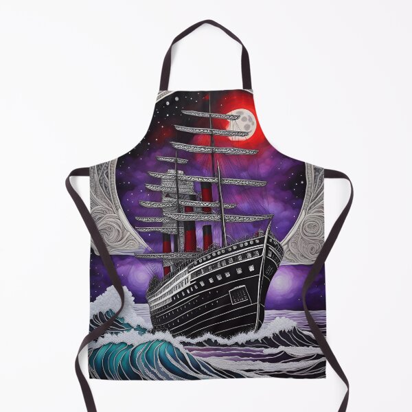 Item preview, Ship Sailing under a Red Moon and Purple Sky designed and sold by Bright-Moonrise.