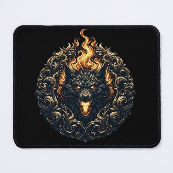 Item preview, flaming wolf emblem designed and sold by silence28.