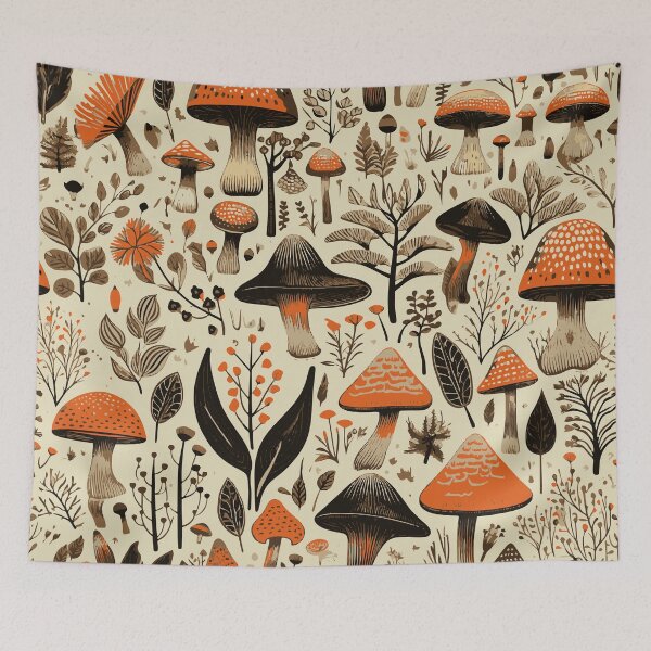 Item preview, Woodland Mushroom Pattern  designed and sold by Deepestblue.