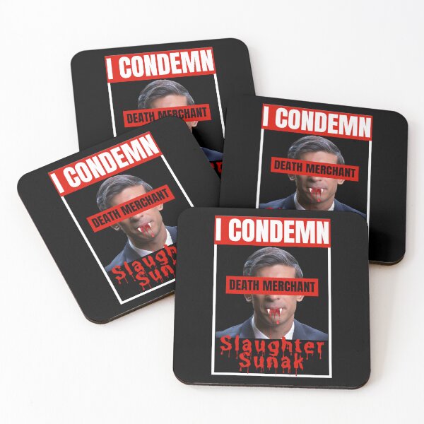 Item preview, I condemn the merchant of death slaughter Sunak designed and sold by Randa Ranmania.