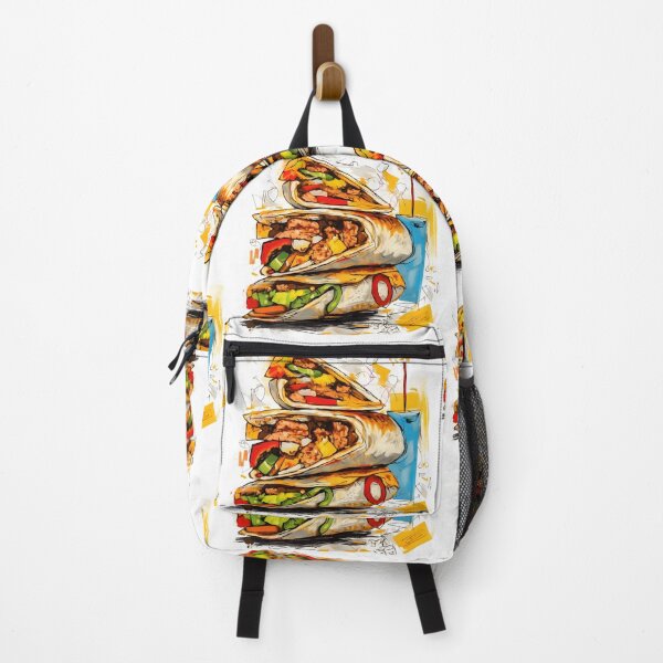 Item preview, Grilled Pop Art Harmony- Abstract Expressions of Chicken and Beef Shawarma designed and sold by OlfactoART Studio.