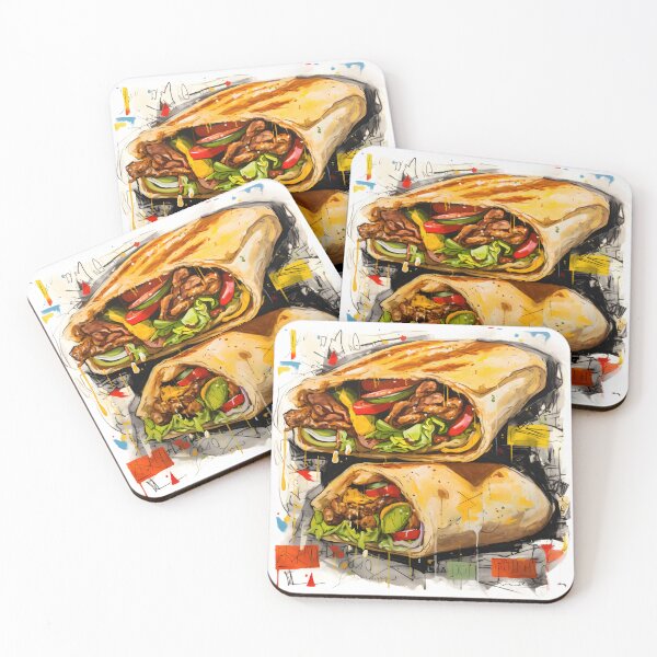 Item preview, Layered Grill Artistry- Cubist Perspectives on Savory Shawarma Abstractions designed and sold by OlfactoART Studio.