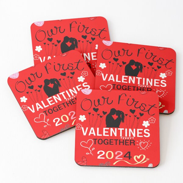 Item preview, Our First Valentines Day Together 2024 | Valentine's Gifts for your Lovers Essential T-Shirt designed and sold by Purrz.