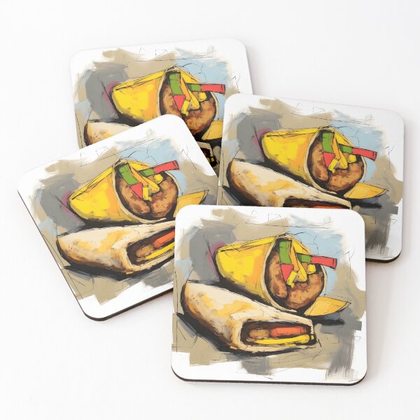 Item preview, Street Flavor Extravaganza- Cubism and Pop Art Unite in Shawarma Bliss with Grilled Goodness designed and sold by OlfactoART Studio.