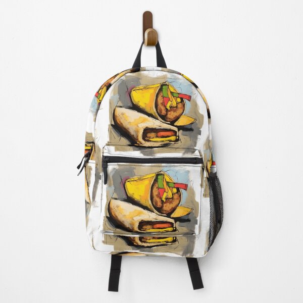 Item preview, Street Flavor Extravaganza- Cubism and Pop Art Unite in Shawarma Bliss with Grilled Goodness designed and sold by OlfactoART Studio.