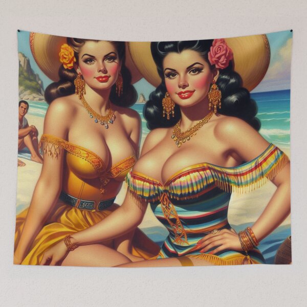 Item preview, Vintage Summer Girls designed and sold by PulpVintage.