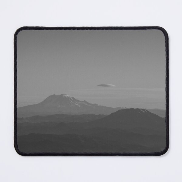 Item preview, Mt. Rainier and Mt. St. Helens - black and white designed and sold by Micki Selvitella.