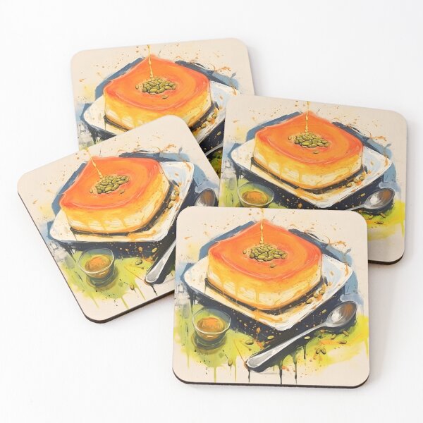 Item preview, Sweet Geometrics- Abstract Kunafa in Culinary Cubism Pop Art designed and sold by OlfactoART Studio.