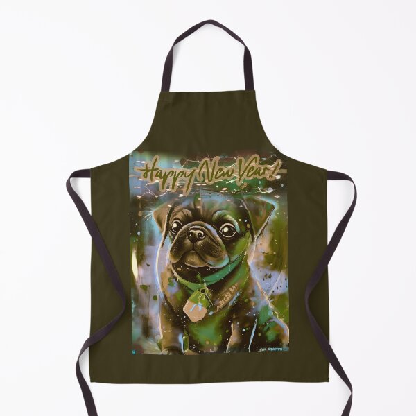 Item preview, Pug HAPPY HOLIDAYS 135 NEW YEARS DAY ALTERNATIVE 2 designed and sold by RedBluffTraders.